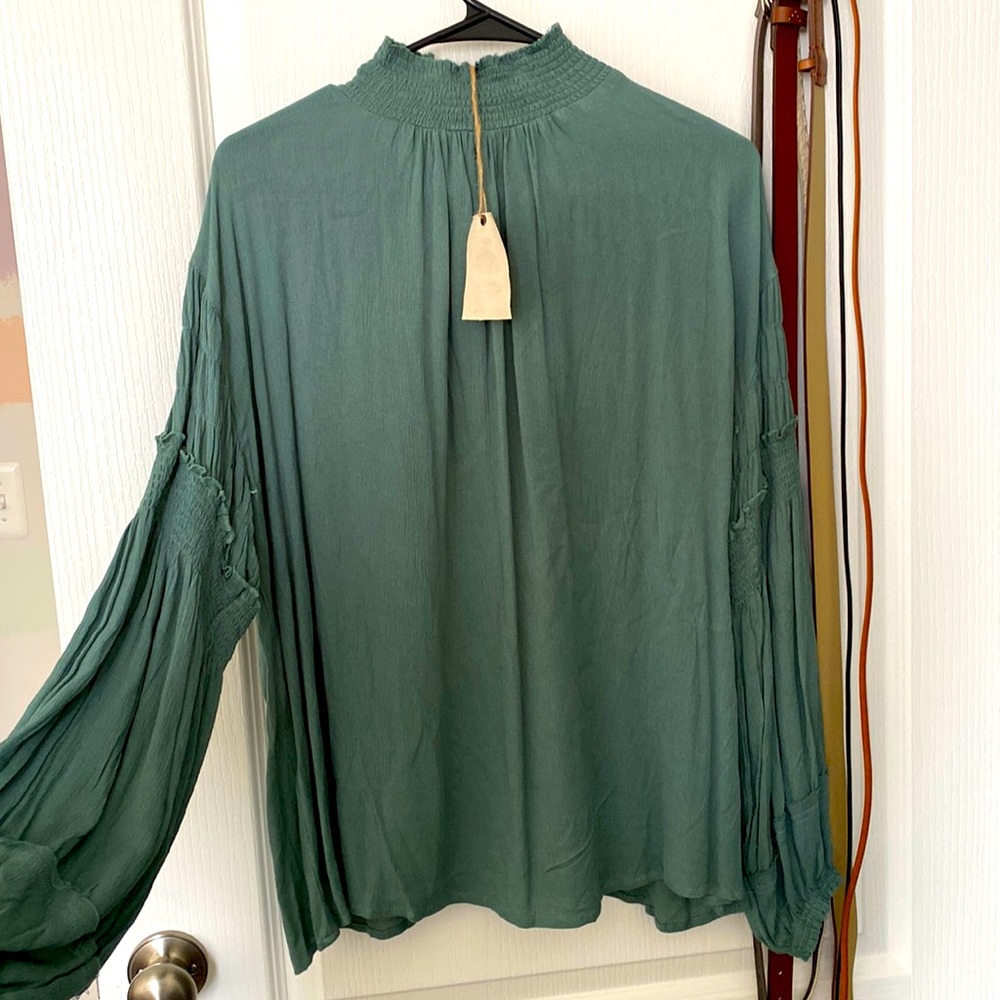 NWT Mockneck Boho Top